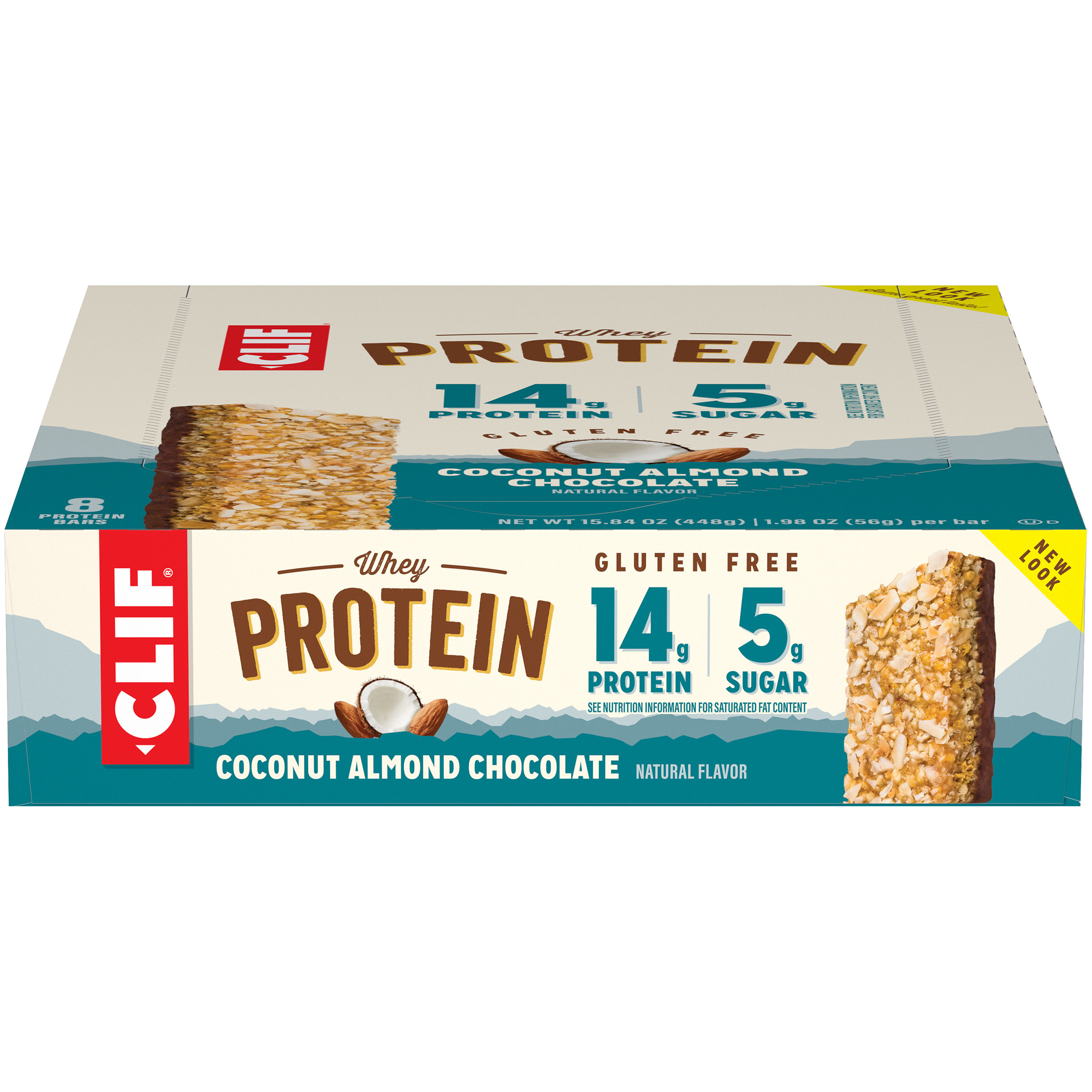 CLIF Bar® Whey Protein Coconut Almond Chocolate Protein Bars 8 ct Box