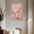thumbnail image 3 of Elephant Stock Blush And Gold Abstract Wall Art - Vertical Multi Panel Canvas - Living Room Wall Decor - Abstract Multi Panel - Pink And Gold Decor - 36" x 57", 3 of 8