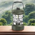 thumbnail image 1 of Camping Light Hanging Tent Light 3 Light Colores Handheld Carry Light IP44 Impermeable de la mesa retro RETRO Recargable con cuerda de luz para acampar caminatas, 1 of 9