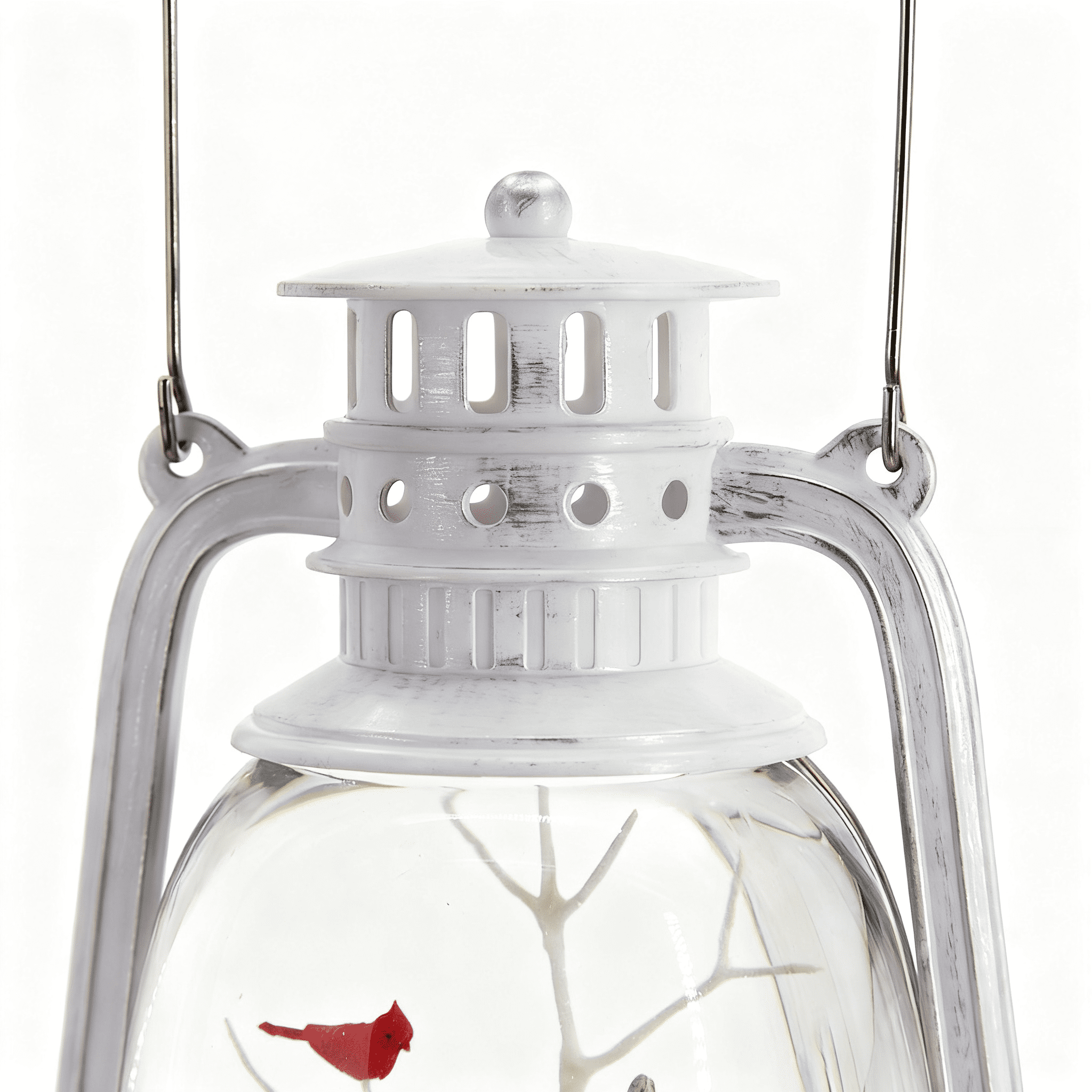 Lighted White Spinning Lantern Christmas Decor with Snowman and Tree 6 Hour Timer Plastic Polyresin Tabletop Holiday Accent