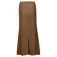 thumbnail image 7 of GEWSEY Womens Maxi Skirt 2025 Casual Flowy Elastic High Waist Long Skirts (Coffee, M), 7 of 7