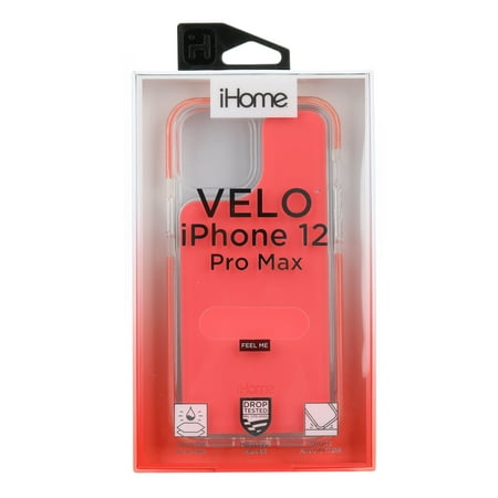 iHome Velo Silicone Impact Case, iPhone 12 Pro Max, Coral