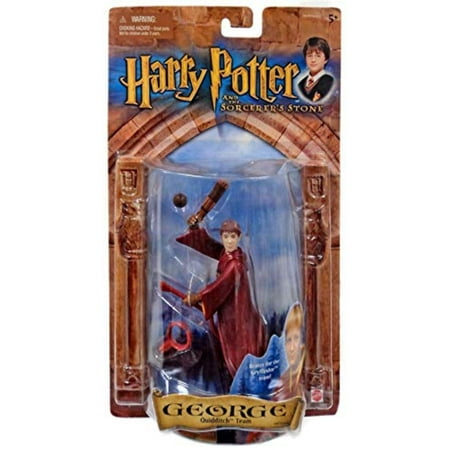 Harry Potter Quidditch Team George Figure ((2001)Includes: poseable figure, broom, bludger & club By Qiyun