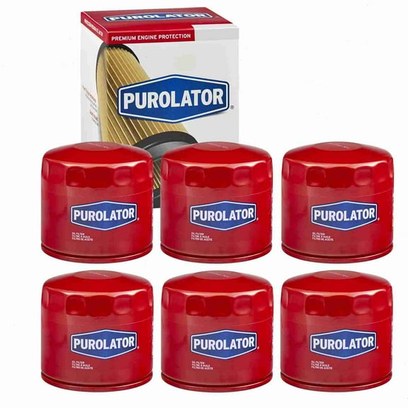 6 pc Purolator L14460 Engine Oil Filters for 61334 Oil Change Lubricant Filters Fits select: 2015-2023 SUBARU WRX, 1990-2000 SUBARU LEGACY