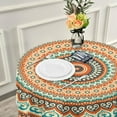 thumbnail image 5 of SKYSONIC Mandala Round Tablecloth 60In,Table Cover Water Resistant Spill Proof Large Table Cover for Indoor & Outdoor Family Gathering Dinner, Hotel, BBQ, 5 of 7