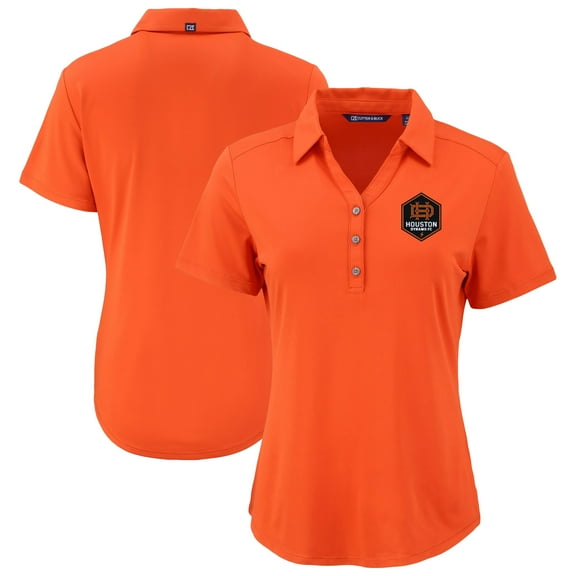 Women's Cutter & Buck  Orange Houston Dynamo FC Forge Eco Stretch Recycled Polo