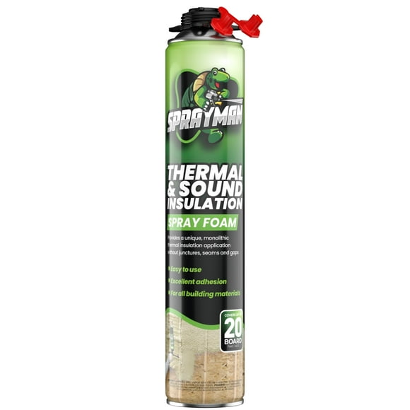 Aislamiento de espuma en aerosol Sprayman, celda cerrada, 800 ml, clase A, resistente al fuego