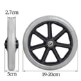 thumbnail image 4 of 2 Pcs Roues avant de Remplacement Universelles, Roulement Solide de 8 Pouces, pour Fauteuils Roulants, Rollators, Déambulateurs. Gris, 4 of 8