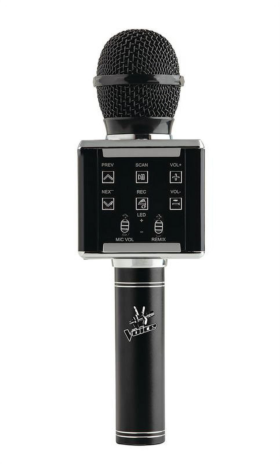 The Voice Champ Deluxe Wireless Handheld Karaoke Microphone, Speaker with  LED Lights, Multiple Sound Effects, Play Music and Record Vocals