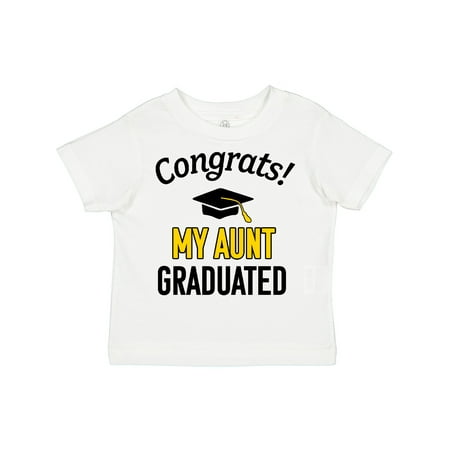 

Inktastic Congrats! My Aunt Graduated with Cap Gift Toddler Boy or Toddler Girl T-Shirt