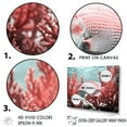 thumbnail image 3 of Designart "The Subdued Paddle Of Coral And Grey Fish II" Coastal Coral Under Water Canvas Wall Art, 3 of 7
