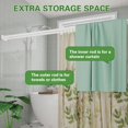thumbnail image 7 of Double Shower Curtain Rod, 28-76 Inches Adjustable Wall Mounted Double Shower Rod, Rustproof White Shower Curtain Rods for Bathroom, Bathtub, Extra Space for Curtain and Liner, 7 of 7