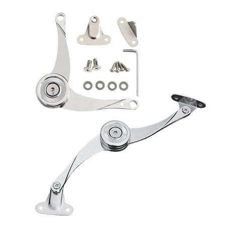 2Pcs Soft Close Folding Lid Stay Hinge for Furniture Kitchen Cabinet Cupboard