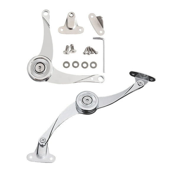 2Pcs Soft Close Folding Lid Stay Hinge for Furniture Kitchen Cabinet Cupboard