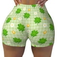 thumbnail image 2 of Daiia St Patrick's Day11 Pattern Women's Workout Shorts Biker Shorts - High Waisted Workout Spandex Tummy Control Gym Running Yoga Shorts-XX-Large, 2 of 8