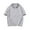 Grey, variant on lnmuld Back to School Boys Girls Kids Short Sleeve Solid Double White Line Contrast Collar Cuff Two Button Pique Polo Shirts Breathable School Uniform Tops Size:5-6 Years