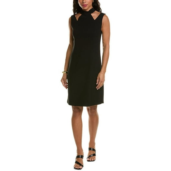 Elie Tahari womens Cutout Sheath Dress, 12, Black