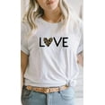 thumbnail image 3 of Love Leopard Print Heart Valentines Graphic Tee T-Shirt, 3 of 8