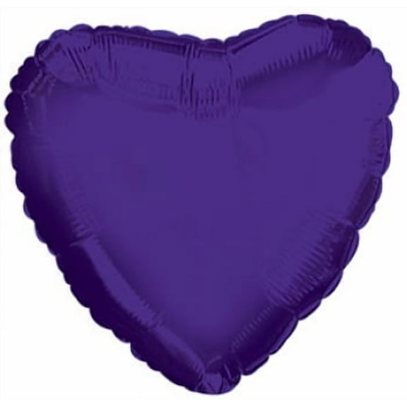 Harnel 18" Purple Heart Mylar Balloons - Pack of 10 for Anniversary, Valentine's Day, Wedding and more.
