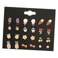 thumbnail image 3 of Pendientes de mujer de moda Sunnimix 12 Pares Dibujos Animados, 3 of 8