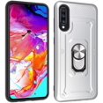 thumbnail image 4 of Galaxy A70 Case with Screen Protector, Slim Dual Layer Samsung A70 Case with Ring Holder Kickstand for Magnetic Car Mount Hard PC Shockproof Case for Samsung Galaxy A70 (2019), Silver, 4 of 7