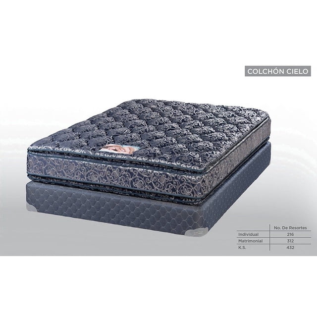 Colchon Kessa Muebles Cielo Individual - Azul