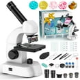 thumbnail image 1 of Kids Microscope Kit-Microscope for Kids Children Student 40X-750X,Compound Biological Educational Microscope with Smartphone Adapter Slides Set.  Gift for Boys & Girls Age 6+, 1 of 9