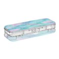 thumbnail image 2 of Plastic Pencil Box Large Capacity Pencil Boxes Clear Boxes with Snap-Tight Lid Stylish Office Supplies Storage Organizer Box Tie-dye Dandelions Pattern, 2 of 7