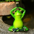 thumbnail image 5 of Green Frog Sitting Statue Frogs Garden Decor Statues for Yard and Garden Indoor Outdoor Decoration Sculpture 3Inch, 5 of 15