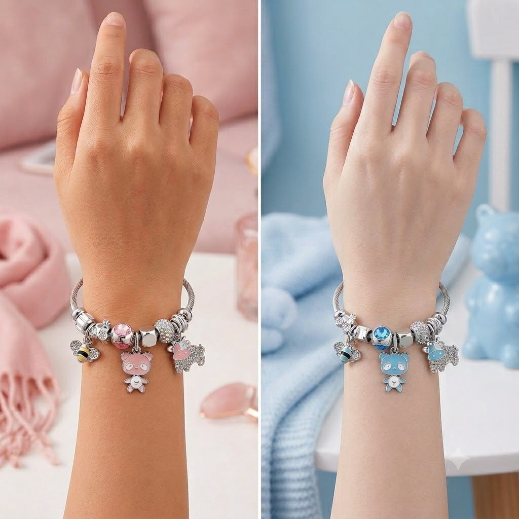 Freebird Jewelry Box Teddy Bracelet - Blue