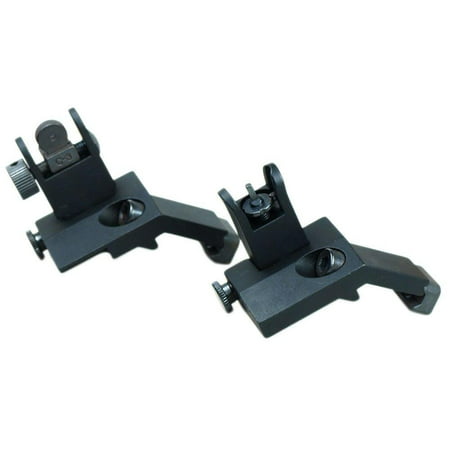 Front and Rear Flip Up 45 Degree Offset Rapid Transition Backup Iron (Best Offset Sights Ar 15)