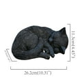 thumbnail image 4 of Hi-Line Gift Ltd. Nocturnal Elegance: Black Polyresin Sleeping Cat Figurine, 4 of 5