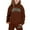 AGJQ#117 Brown, variant on Baby Girl Outfits Hoodies Letter Print Sweatshirt Stylish And Everyday Wear Casual Loose Fit Outdoor Daily Wear Size 3 Y-4 Y