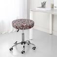 thumbnail image 4 of Uemuo Daisies Flowers Pattern Round Bar Stool Seat Covers Washable Stool Cushion Slipcover Elastic Bar Chair Covers-, 4 of 7