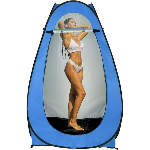 ZOPan Pop Up Shower Tent, Instant Privacy Camping Changing & Toilet Tent, 6.23FT Portable Outdoor Shelter for Hiking Fishing Picnic Beach with Carring Bag 4 Stakes