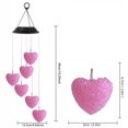 thumbnail image 3 of Heart Light Yard Festival Wind Chime Patio Solar Powered Tree Led Color Changing, 3 of 8