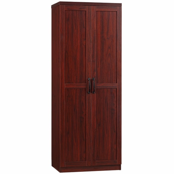 Espresso 2-Door Kitchen Pantry Cabinet with 5 Shelves, Freestanding Storage Cabinet 23.5"W X 15.75"D X 63"H Five
