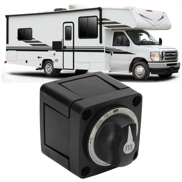 Marine Battery Cut Off Switch, Safe 3 Position IP66 Waterproof Battery Selector Switch 300A Heavy Duty for Boat for RV