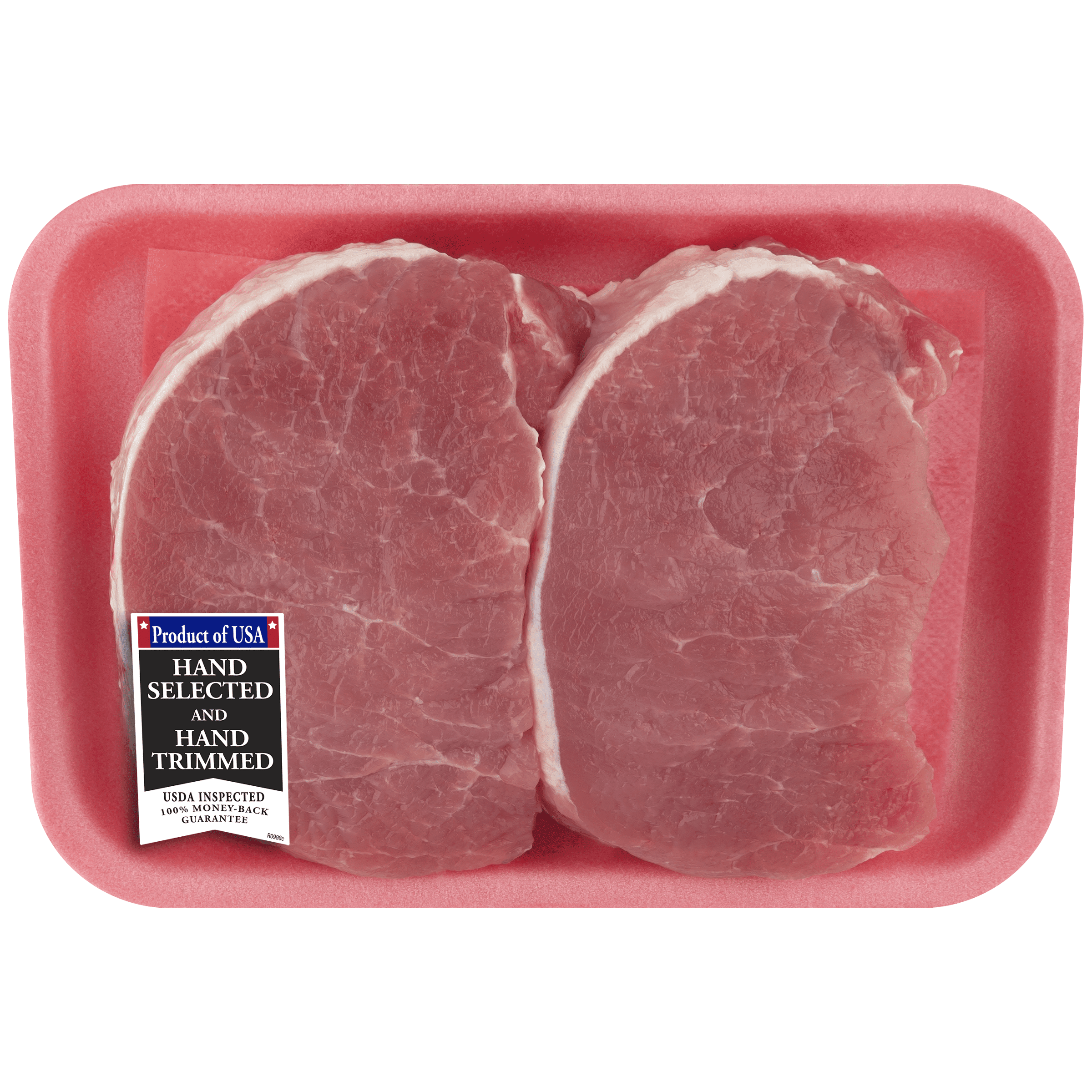 Pork Center Cut Loin Chops Thick Boneless, 0.8 - 1.6 lb ...