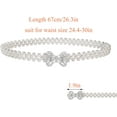 thumbnail image 3 of Zhengup Women Bridal Pearl Belt White Beaded Crystal Rhinestone Retro Waist Belt for Wedding Dress, 3 of 8