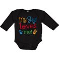 thumbnail image 3 of Inktastic My Gigi Loves Me Grandchild Boys or Girls Long Sleeve Baby Bodysuit, 3 of 5
