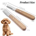 thumbnail image 3 of Dog Grooming Stripping Knife - Professional Pet Hair Removal Tool with Wood Handle, Multifunction Undercoat Brush for Cats and Dogs, Floating Hair Remover and Dematting Comb, 3 of 9