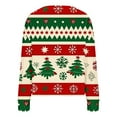 thumbnail image 4 of gakvbuo Ugly Christmas Sweater for Women Christmas Cardigans Long Sleeve Fall Oversized Open Front Button Down Knit Cardigan Sweaters V-Neck Lightweight Cardigans Knit Outerwear Jacket Tops, 4 of 5