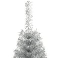 thumbnail image 3 of vidaXL Artificial Half Christmas Tree with Stand Silver 150 cm PET, 3 of 5