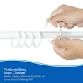 thumbnail image 5 of Kenney Rust-Proof Smooth Plastic Shower Curtain Rings, Set of 12, White, 5 of 7
