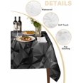 thumbnail image 5 of Black Geometric Suqare Tablecloth - 54 x 54 Inch, Contemporary Minimalism Abstract Pattern Waterproof & StainResistant Tablecloth, Washable Oil-proof Table Cover for Dining/Party/Wedding/Buffet, 5 of 9