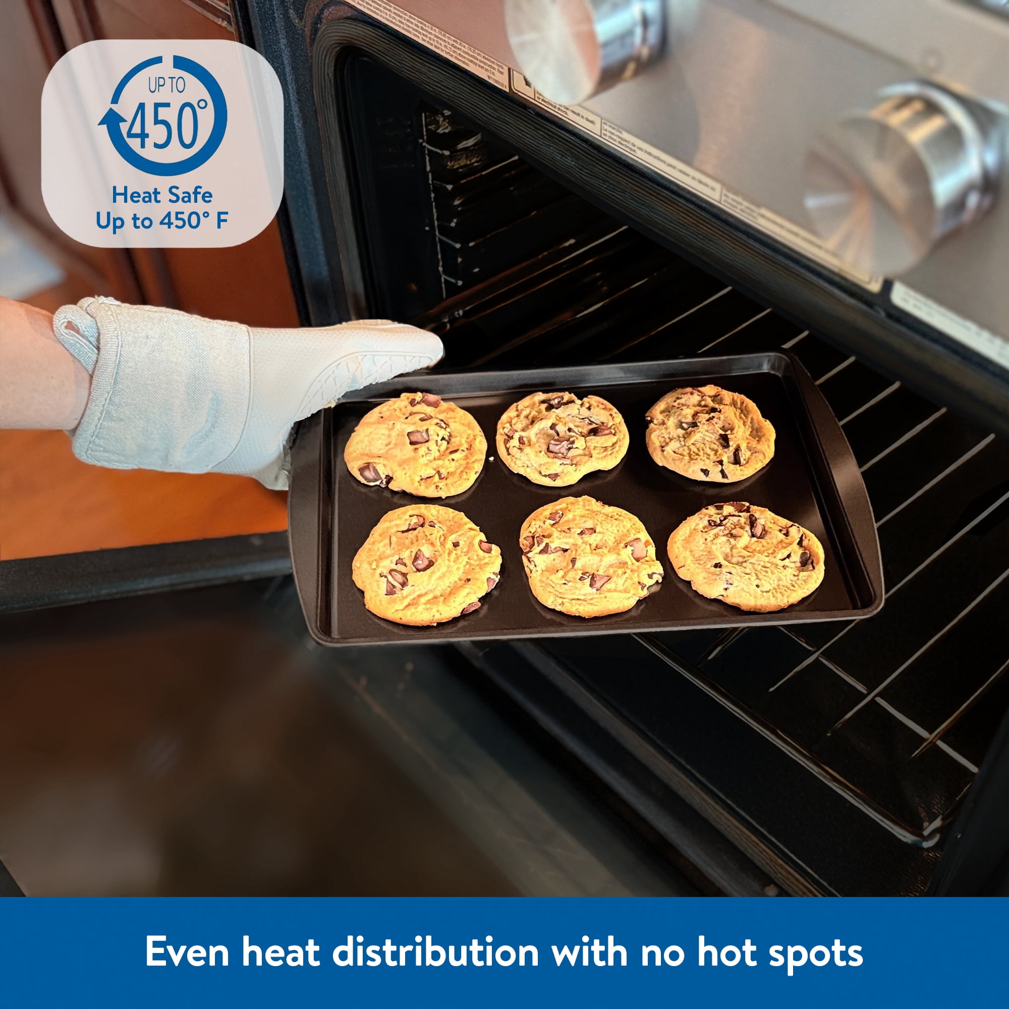 Mainstays Non-Stick 9x13 Cookie Sheet Bakeware Pan