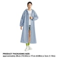 thumbnail image 3 of Agrupación Impermeable Desechable Poncho Lluvia Con Capucha para Hombres Mujeres Adultas () Azul, 3 of 3