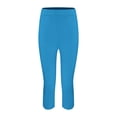 thumbnail image 3 of Women's Yoga Leggings, Casual Comfort Printed Stretch High Waist Elastic Cropped Pants Resort Beach Leggings, 3 of 6