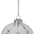thumbnail image 4 of Northlight 3.25" Clear Iridescent with White Frost Glass Ball Christmas Ornament, 4 of 5